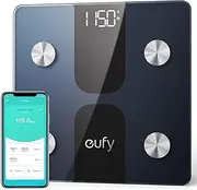 [Eufy] by Anker, Smart Scale C1 with Bluetooth, Body Fat Scale, Wireless Digital Bathroom Scale, 12 Measurements, Weight/Body Fat/BMI, Fitness Body Composition Analysis, Black/White, lbs/kg