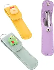HAMPPLIES 3 Sets Cartoon Ear Cleaning Tool Compact Removal Kit for Household Use Lightweight Durable with Comfortable Massage Heads for Daily Ear Care