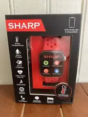 New Sharp Smart Watch IOS/Android Compatible Red Sports Band
