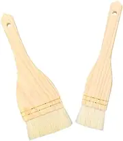 2pcs BBQ Basting Brush Grill Brush for Cooking Baking Comfortable Non Slip Handle for Grilling Pancakes and Egg Wash Applications