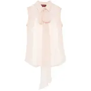[Gucci] Gucci Printed Silk Top 40 IT PINK