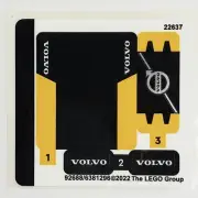 LEGO STICKER SHEET 30433 Volvo Wheel Loader Technic Stickers Decals Construction