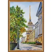 Bead Embroidery Kit City sketches Bead needlepoint Beadwork DIY Abris Art AB-313