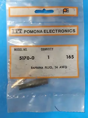(2PCS)CONNECTOR BANANA PLUG, 5170-0,Pomona,Standard Banana Crimp or Solder Black