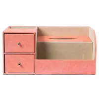 在飛比找蝦皮商城優惠-皮格 多功能桌上型面紙盒 粉色