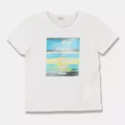 Celine David Kramer White Slogan T-Shirt | Size XL Slim fit