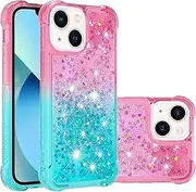 Case for iPhone 13 Mini 5.4", Premium Stylish Gradient Bling Quicksand Sparkle Shiny Glitters Fashion Shockproof Cover Case for iPhone 13 Mini 5.4"-Color#3