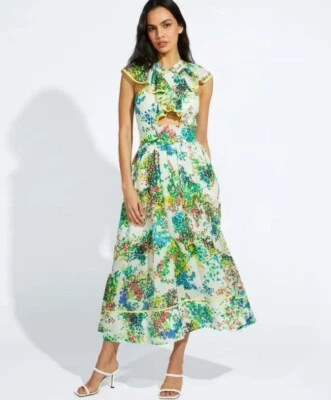 NEW Alice McCall Midi Dress 4 Living For You NEW BNWT Green Yellow RRP $429