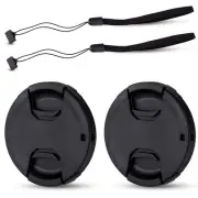JJC 2-Pack 58mm Front Lens Cap Cover for Canon EOS Rebel T7 T6 T5 T100 4000D T8i
