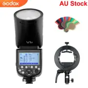 Godox V1S 2.4G Round Head Camera Flash Speedlite for Sony + S2 Bracket Holder