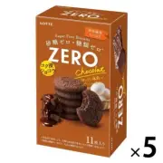 Lotte ZERO Sugar Free Biscuits Chocolat Snack 11 pieces x 5 boxes From Japan