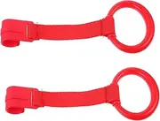 Beatifufu 2pcs Baby Safety Stand Ring Infant Pull Ring Baby Pull up Toy for Playpen Baby Walking Exercises Assistant Rings Baby Bed Stand up Rings Tools Kid Cot Crib Wristband Toddler Ribbon