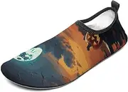 [BTCOWZRV] Water Shoes for Women Men Halloween Night Sky Water Sports Shoes Slip-on Breathable Lightweight Athletic Aqua Sock