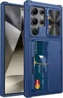 For Samsung Galaxy S24 Ultra Case Rugged Hard Back & TPU Soft Edge Wallet Cover