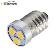 3V E10 2835 3 LED Flashlight Torch Replace Bulb Mes Screw Base Light Warm White