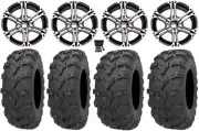 ITP SS212 14" Wheels Machined 28" Bear Claw EVO Tires Polaris RZR Turbo S / RS1