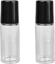 GORGECRAFT 2Pcs Clear Glass Roller Bottles 30ml Essential Oil Roller Bottles Empty Reusable Deodorant Bottle Roll-on Containers Leak-Proof Refillable Sample Pots for Travel Cosmetics Perfume
