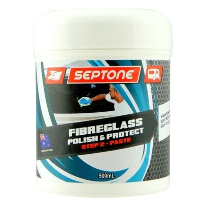 Septone Marine Fibreglass Polish & Protect Paste Wax Step 2 500ml Boat Caravan