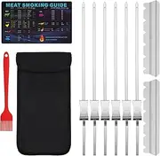 Metal Skewers for Kabobs | Chicken Skewers 14.7-Inch,Grill Sticks, BBQ Needle Sticks Metal, Stainless Steel BBQ Stick, Chicken Skewers,