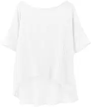Women Bottom up Blouses Solid Color Casual Loose Cloud Cotton Comfortable Top Running Tops
