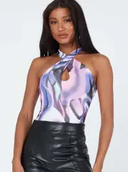 Aubrie Bodysuit Purple Multi