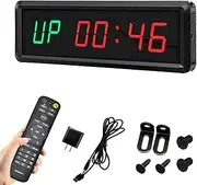 LED Interval Timer Count Down/Up Clock Stopwatch with Remote for Home Gym Fitness Green