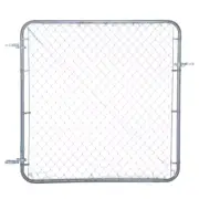 6 ft. Metal Adjustable Walk Gate Complete Kit Steel Frame Chain Link Latch Hinge