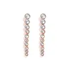 MYJS Tennis Cascade Drop Earrings With Clear Swarovski Crystals