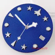 29mm Blue/Green/Grey/White Luminous Watch Dial Hands Set Fit NH35 NH36 Movement