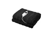 Bedra Electric Blanket Washable Throw Rug Sherpa Coral Fleece Charcoal