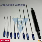 Liposuction Luer lock Cannulas 8 Pcs KIT For Full Body Fat Grafting