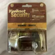 kwikset security single cylinder deadbolt with 2 keys brass finish