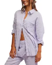 Free People Cloud Ten Seersucker Sleep Shirt