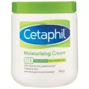 Cetaphil Moisturising Cream 550g, Paraben Free, Dry Sensitiv Skin - Face & Body