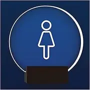 White Light, Ideal Bathroom Signs for The Office, Business or Home, Door or Wall, Nice Decor