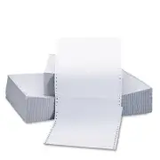 Universal® Two-Part Carbonless Paper, 15lb, 9-1/2" x 11", Perforated, White, 165