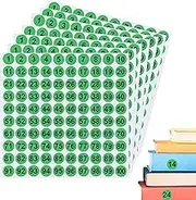 Number Labels,7X Consecutive Small Number Label - 1 Inch Tear Resistant Adhesive Decal 1 to 100 for Indoor Outdoor Locker Toolbox Classification