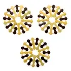 Set of 3 Bamboo Trivet Mats Heat-Resistant Pads for Kitchen Counter & Table...