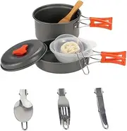 SUPVOX Picnic Cookware Easy to Clean Camping Cooking Tool Set Portable for Hiking