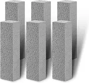 Melfluo 6 ps Pumice Stone Toilet Cleaning Tool Stain Hard Water Ring Remover for Toilet, Pool, Bathroom, Sink (Pumice-Grey1)