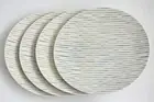 Noritake Blue Hammock Dinner Plates 10 5/8 Inch Stripe Porcelain Set of 4 New