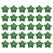60 Pcs Flat Back Resin Charms, Glitter Star Charms Bulk, Green