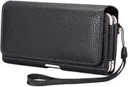 Phone Bag Universal Leather Belt Phone Pouch Holster Compatible with Samsung S23+,S22+,S23 FE, Wallt Belt Clip Phone Holster Compatible with iPhone 11 Pro Max,XS Max,8 Plus,7 Plus,6 Plus,6s Plus