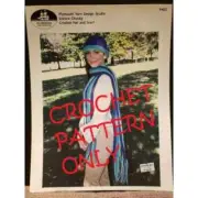 New Plymouth Yarn P402 Encore Chunky Crochet Hat and Scarf Crocheting Pattern