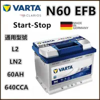 在飛比找蝦皮購物優惠-頂好電池-台中 德國 VARTA N60 EFB 60AH 