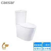 在飛比找momo購物網優惠-【CAESAR 凱撒衛浴】二段式加高省水馬桶/管距30(CF