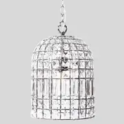 Whitney Dome Glass Crystal Chandelier - Chrome