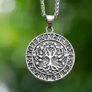 Tree Of Life Viking Celtic Stainless Steel Men Pendant Necklace