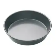 Mastercraft Black 23cm Non-Stick Heavy Base Deep Round Mould Baking Pie/Cake Pan