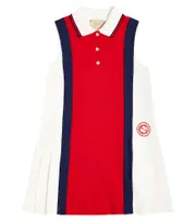 [Gucci Kids] Gucci Kids Pleated cotton jersey dress Y 6 multicoloured
